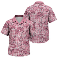 Pink Hawaii Palaka Cowboy Family Matching Off Shoulder Maxi Dress and Hawaiian Shirt Hawaiian Paniolo Festival Spirit LT19 Son's Shirt Pink - Polynesian Pride