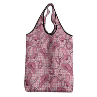 Pink Hawaii Palaka Cowboy Grocery Bag Hawaiian Paniolo Festival Spirit LT19 - Polynesian Pride