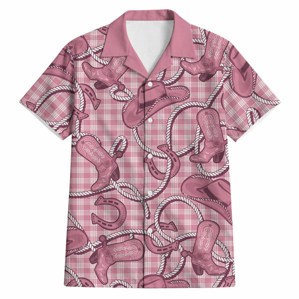 Pink Hawaii Palaka Cowboy Hawaiian Shirt Hawaiian Paniolo Festival Spirit LT19 Pink - Polynesian Pride