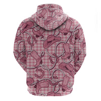 Pink Hawaii Palaka Cowboy Hoodie Hawaiian Paniolo Festival Spirit LT19 - Polynesian Pride
