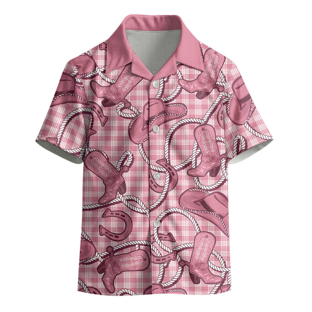 Pink Hawaii Palaka Cowboy Kid Hawaiian Shirt Hawaiian Paniolo Festival Spirit LT19 - Polynesian Pride