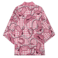 Pink Hawaii Palaka Cowboy Kimono Hawaiian Paniolo Festival Spirit LT19 - Polynesian Pride