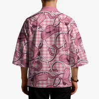 Pink Hawaii Palaka Cowboy Kimono Hawaiian Paniolo Festival Spirit LT19 - Polynesian Pride