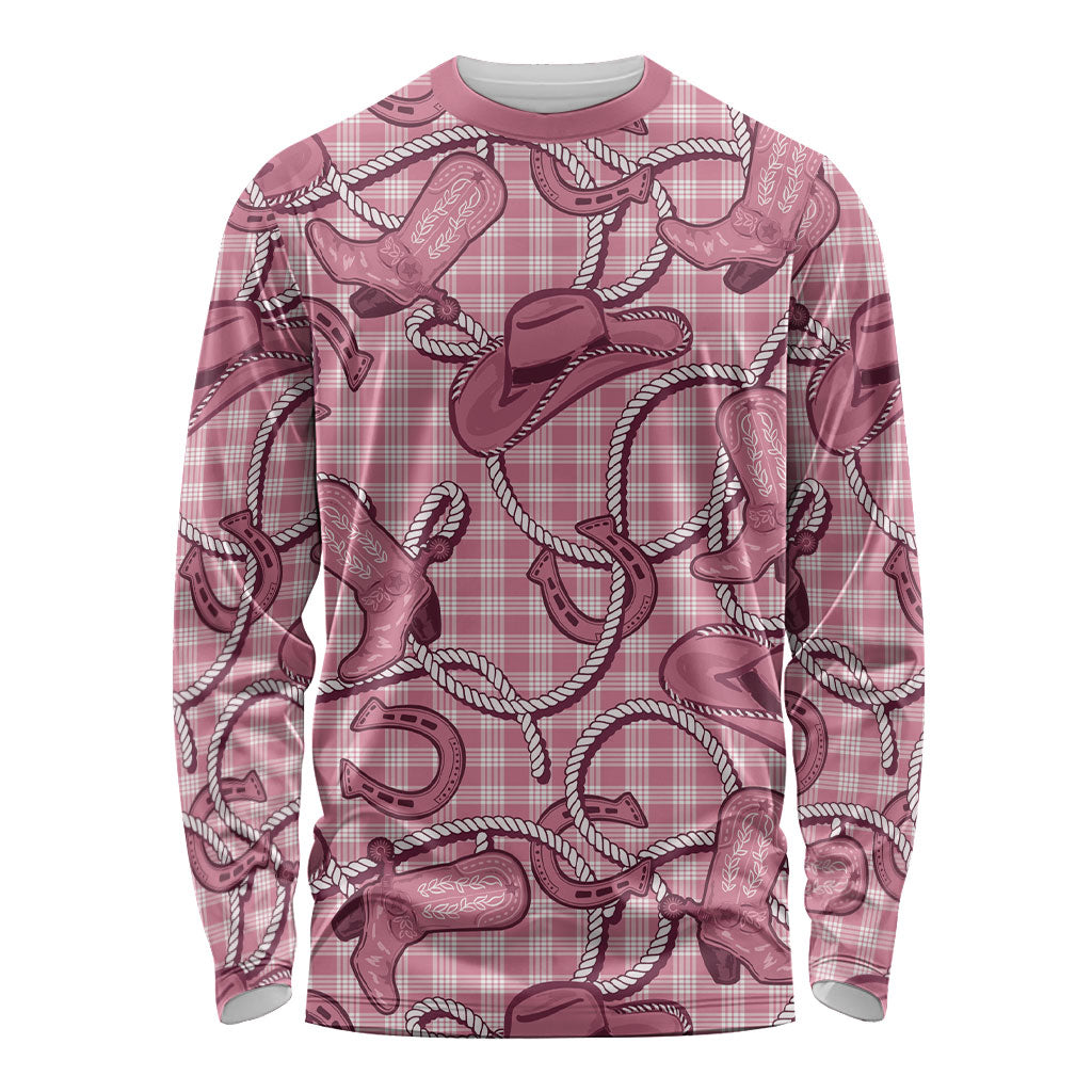Pink Hawaii Palaka Cowboy Long Sleeve Shirt Hawaiian Paniolo Festival Spirit LT19 Unisex Pink - Polynesian Pride