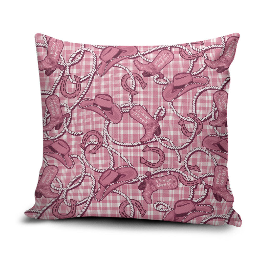 Pink Hawaii Palaka Cowboy Pillow Cover Hawaiian Paniolo Festival Spirit LT19 Pink - Polynesian Pride