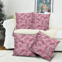 Pink Hawaii Palaka Cowboy Pillow Cover Hawaiian Paniolo Festival Spirit LT19 - Polynesian Pride