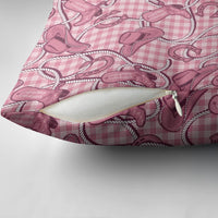 Pink Hawaii Palaka Cowboy Pillow Cover Hawaiian Paniolo Festival Spirit LT19 - Polynesian Pride