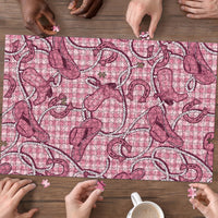 Pink Hawaii Palaka Cowboy Puzzle Hawaiian Paniolo Festival Spirit LT19 - Polynesian Pride