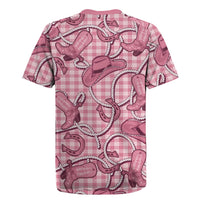 Pink Hawaii Palaka Cowboy Rugby Jersey Hawaiian Paniolo Festival Spirit LT19 - Polynesian Pride