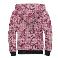 Pink Hawaii Palaka Cowboy Sherpa Hoodie Hawaiian Paniolo Festival Spirit LT19 - Polynesian Pride