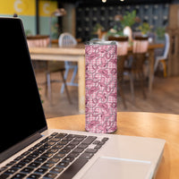 Pink Hawaii Palaka Cowboy Skinny Tumbler Hawaiian Paniolo Festival Spirit LT19 - Polynesian Pride