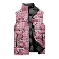 Pink Hawaii Palaka Cowboy Sleeveless Puffer Jacket Hawaiian Paniolo Festival Spirit LT19 - Polynesian Pride