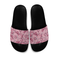 Pink Hawaii Palaka Cowboy Slide Sandals Hawaiian Paniolo Festival Spirit LT19 Pink - Polynesian Pride