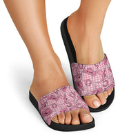 Pink Hawaii Palaka Cowboy Slide Sandals Hawaiian Paniolo Festival Spirit LT19 - Polynesian Pride