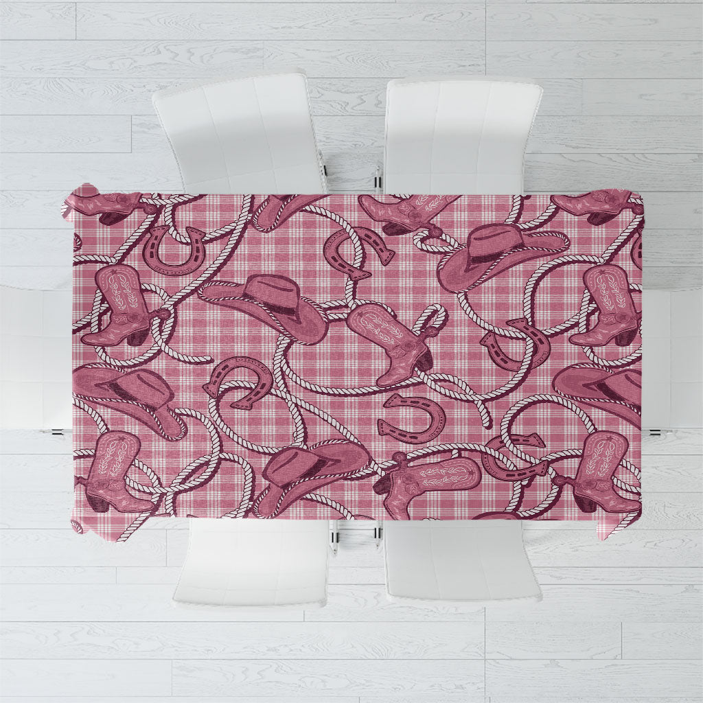Pink Hawaii Palaka Cowboy Tablecloth Hawaiian Paniolo Festival Spirit LT19 Pink - Polynesian Pride