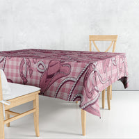 Pink Hawaii Palaka Cowboy Tablecloth Hawaiian Paniolo Festival Spirit LT19 - Polynesian Pride