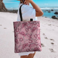 Pink Hawaii Palaka Cowboy Tote Bag Hawaiian Paniolo Festival Spirit LT19 - Polynesian Pride