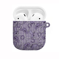 Purple Hawaii Palaka Cowboy AirPods Case Hawaiian Paniolo Festival Spirit LT19 Purple - Polynesian Pride