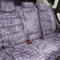 Purple Hawaii Palaka Cowboy Back Car Seat Cover Hawaiian Paniolo Festival Spirit LT19 - Polynesian Pride