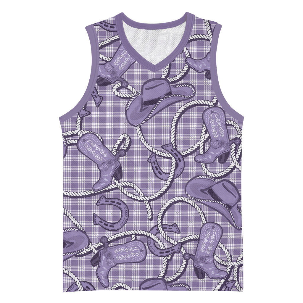 Purple Hawaii Palaka Cowboy Basketball Jersey Hawaiian Paniolo Festival Spirit LT19 Unisex Purple - Polynesian Pride