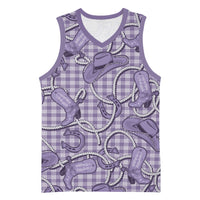 Purple Hawaii Palaka Cowboy Basketball Jersey Hawaiian Paniolo Festival Spirit LT19 Unisex Purple - Polynesian Pride