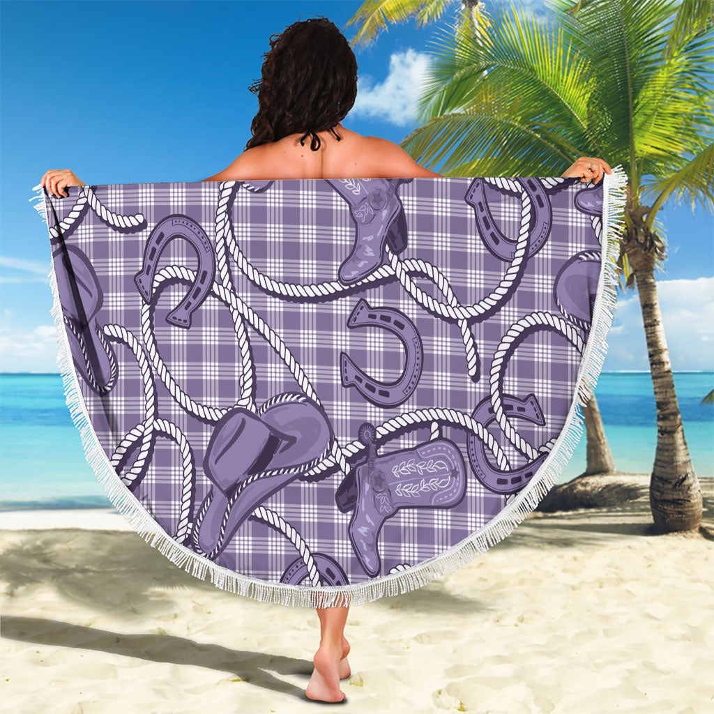 Purple Hawaii Palaka Cowboy Beach Blanket Hawaiian Paniolo Festival Spirit LT19 - Polynesian Pride