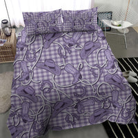 Purple Hawaii Palaka Cowboy Bedding Set Hawaiian Paniolo Festival Spirit LT19 - Polynesian Pride