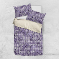 Purple Hawaii Palaka Cowboy Bedding Set Hawaiian Paniolo Festival Spirit LT19 US Twin 172cm x 218cm Purple - Polynesian Pride