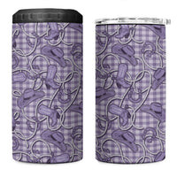 Purple Hawaii Palaka Cowboy 4 in 1 Can Cooler Tumbler Hawaiian Paniolo Festival Spirit LT19 One Size: 16 oz Purple - Polynesian Pride