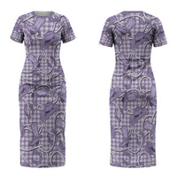 Purple Hawaii Palaka Cowboy Couples Matching Short Sleeve Bodycon Dress and Long Sleeve Button Shirt Hawaiian Paniolo Festival Spirit LT19 - Polynesian Pride