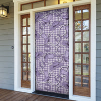 Purple Hawaii Palaka Cowboy Door Cover Hawaiian Paniolo Festival Spirit LT19 - Polynesian Pride
