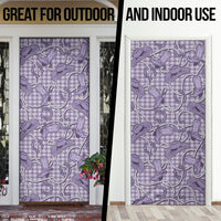 Purple Hawaii Palaka Cowboy Door Cover Hawaiian Paniolo Festival Spirit LT19 - Polynesian Pride