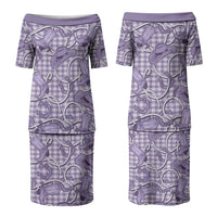 Purple Hawaii Palaka Cowboy Family Matching Puletasi and Hawaiian Shirt Hawaiian Paniolo Festival Spirit LT19 Mom's Dress Purple - Polynesian Pride