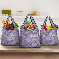 Purple Hawaii Palaka Cowboy Grocery Bag Hawaiian Paniolo Festival Spirit LT19 3-pack One Size Purple - Polynesian Pride