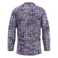 Purple Hawaii Palaka Cowboy Hockey Jersey Hawaiian Paniolo Festival Spirit LT19 - Polynesian Pride