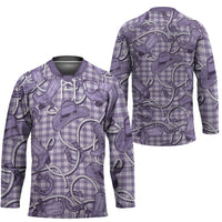 Purple Hawaii Palaka Cowboy Hockey Jersey Hawaiian Paniolo Festival Spirit LT19 - Polynesian Pride