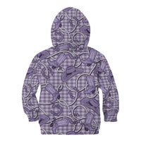 Purple Hawaii Palaka Cowboy Kid Hoodie Hawaiian Paniolo Festival Spirit LT19 - Polynesian Pride