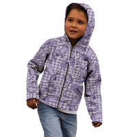 Purple Hawaii Palaka Cowboy Kid Hoodie Hawaiian Paniolo Festival Spirit LT19 - Polynesian Pride