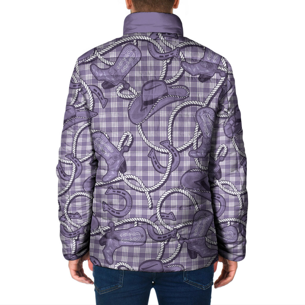 Purple Hawaii Palaka Cowboy Padded Jacket Hawaiian Paniolo Festival Spirit LT19 - Polynesian Pride