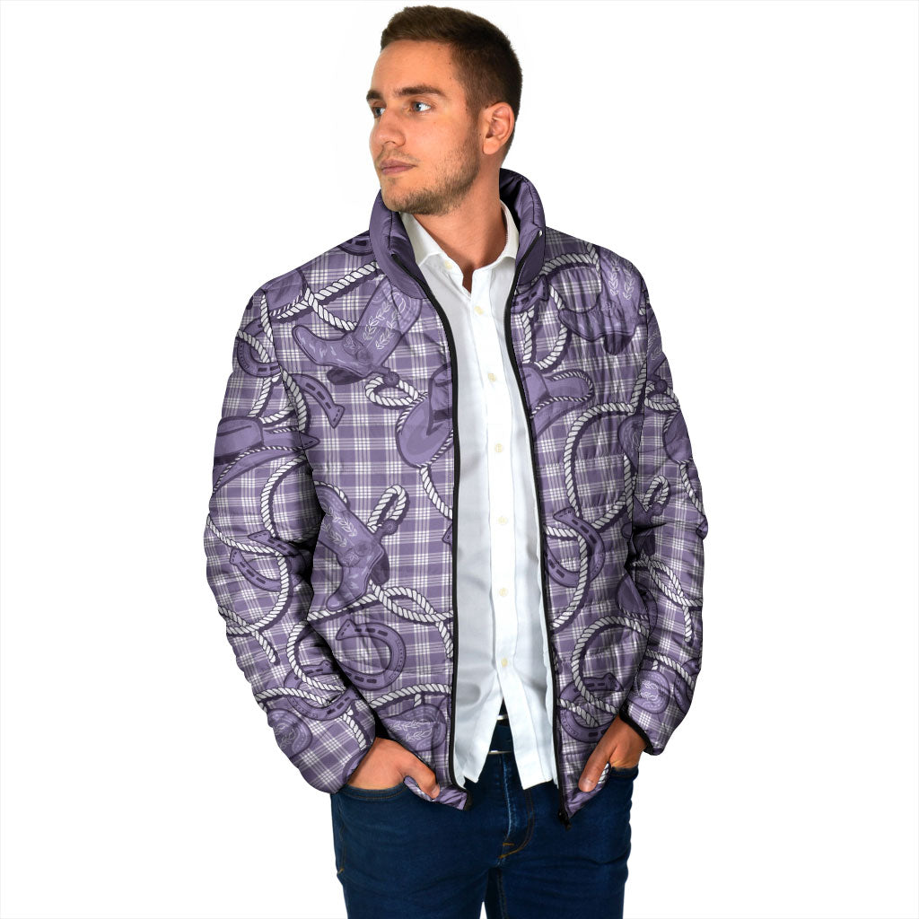 Purple Hawaii Palaka Cowboy Padded Jacket Hawaiian Paniolo Festival Spirit LT19 - Polynesian Pride