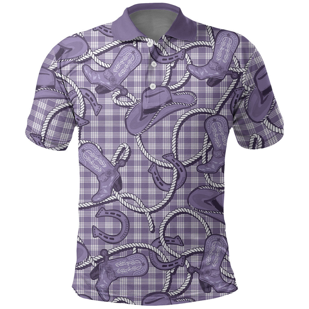 Purple Hawaii Palaka Cowboy Polo Shirt Hawaiian Paniolo Festival Spirit LT19 Purple - Polynesian Pride