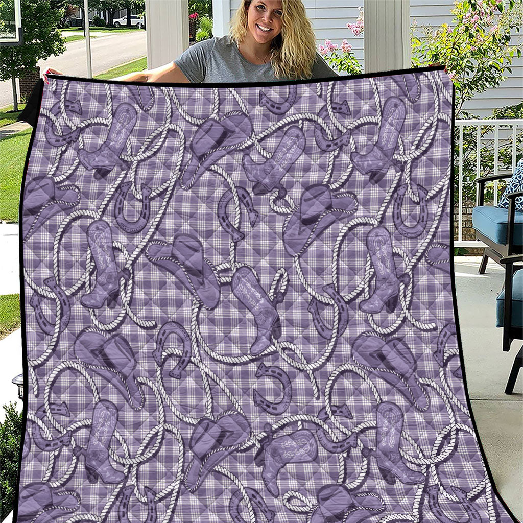 Purple Hawaii Palaka Cowboy Quilt Hawaiian Paniolo Festival Spirit LT19 Purple - Polynesian Pride