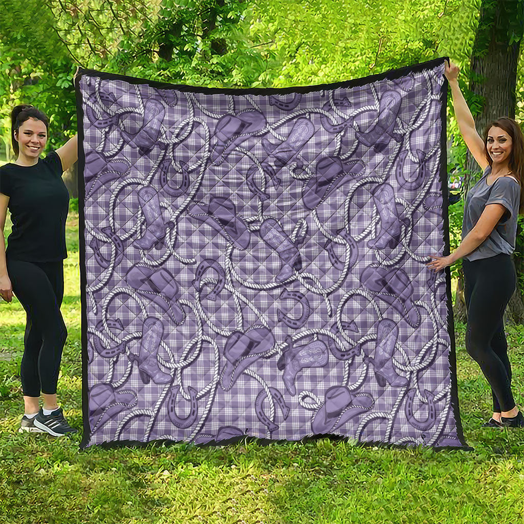 Purple Hawaii Palaka Cowboy Quilt Hawaiian Paniolo Festival Spirit LT19 - Polynesian Pride