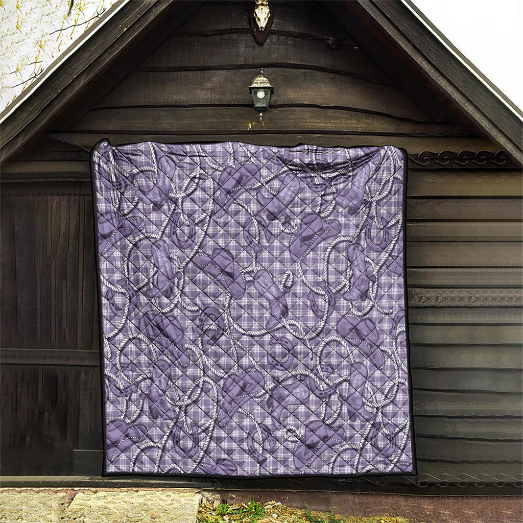 Purple Hawaii Palaka Cowboy Quilt Hawaiian Paniolo Festival Spirit LT19 - Polynesian Pride