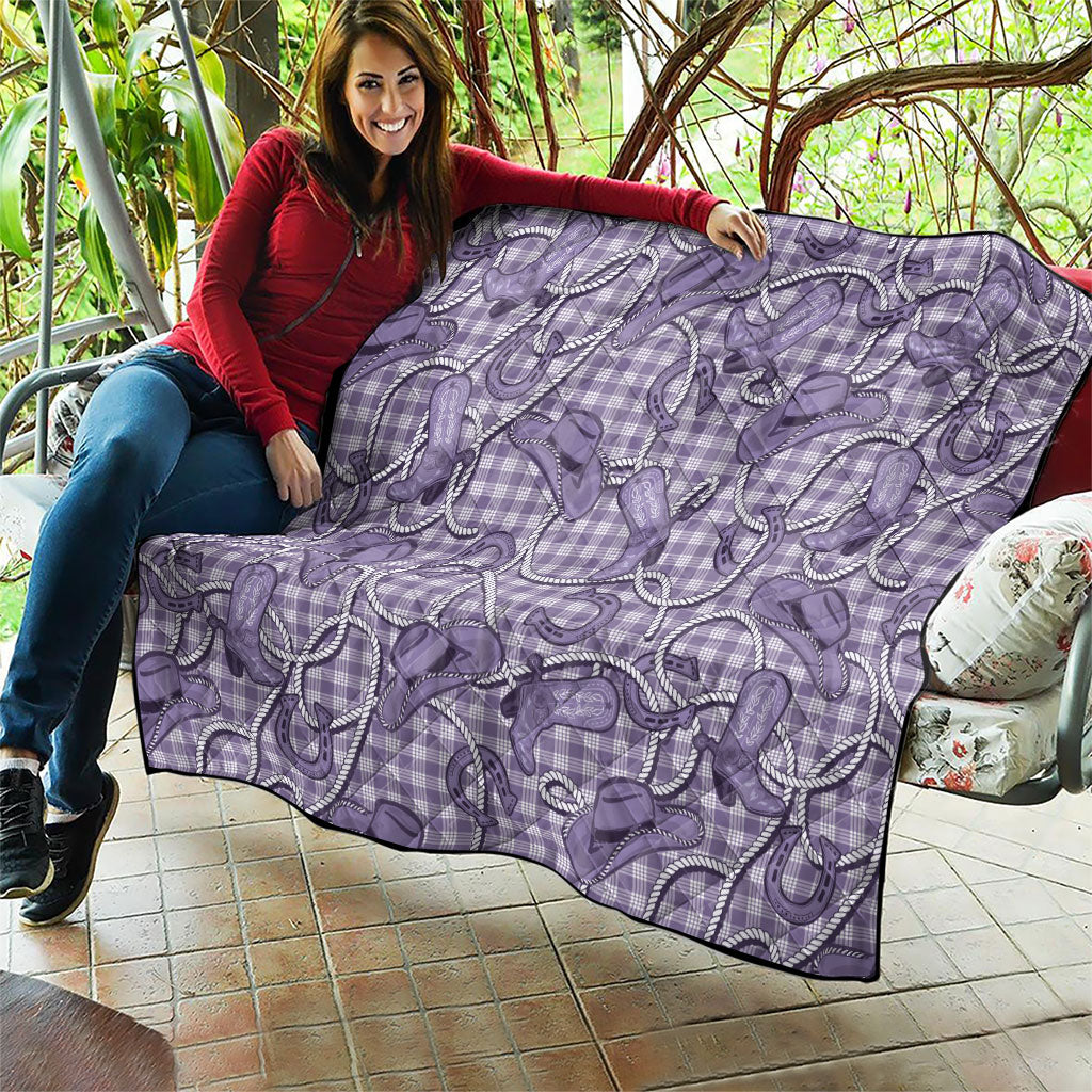 Purple Hawaii Palaka Cowboy Quilt Hawaiian Paniolo Festival Spirit LT19 - Polynesian Pride