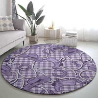 Purple Hawaii Palaka Cowboy Round Carpet Hawaiian Paniolo Festival Spirit LT19 - Polynesian Pride