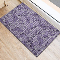 Purple Hawaii Palaka Cowboy Rubber Doormat Hawaiian Paniolo Festival Spirit LT19 - Polynesian Pride
