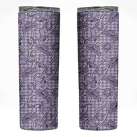 Purple Hawaii Palaka Cowboy Skinny Tumbler Hawaiian Paniolo Festival Spirit LT19 Purple - Polynesian Pride