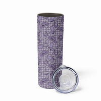 Purple Hawaii Palaka Cowboy Skinny Tumbler Hawaiian Paniolo Festival Spirit LT19 - Polynesian Pride
