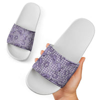 Purple Hawaii Palaka Cowboy Slide Sandals Hawaiian Paniolo Festival Spirit LT19 - Polynesian Pride